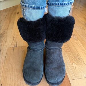 Black Suede tall UGG boots
